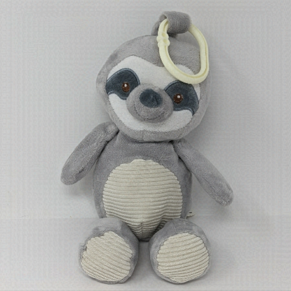 Kellytoy sloth plush baby toy hanging rattle stroller